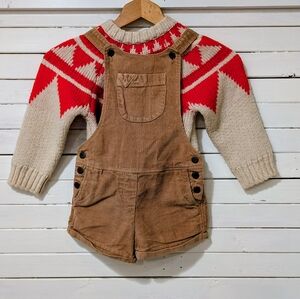 Tan Corduroy Overalls Unisex